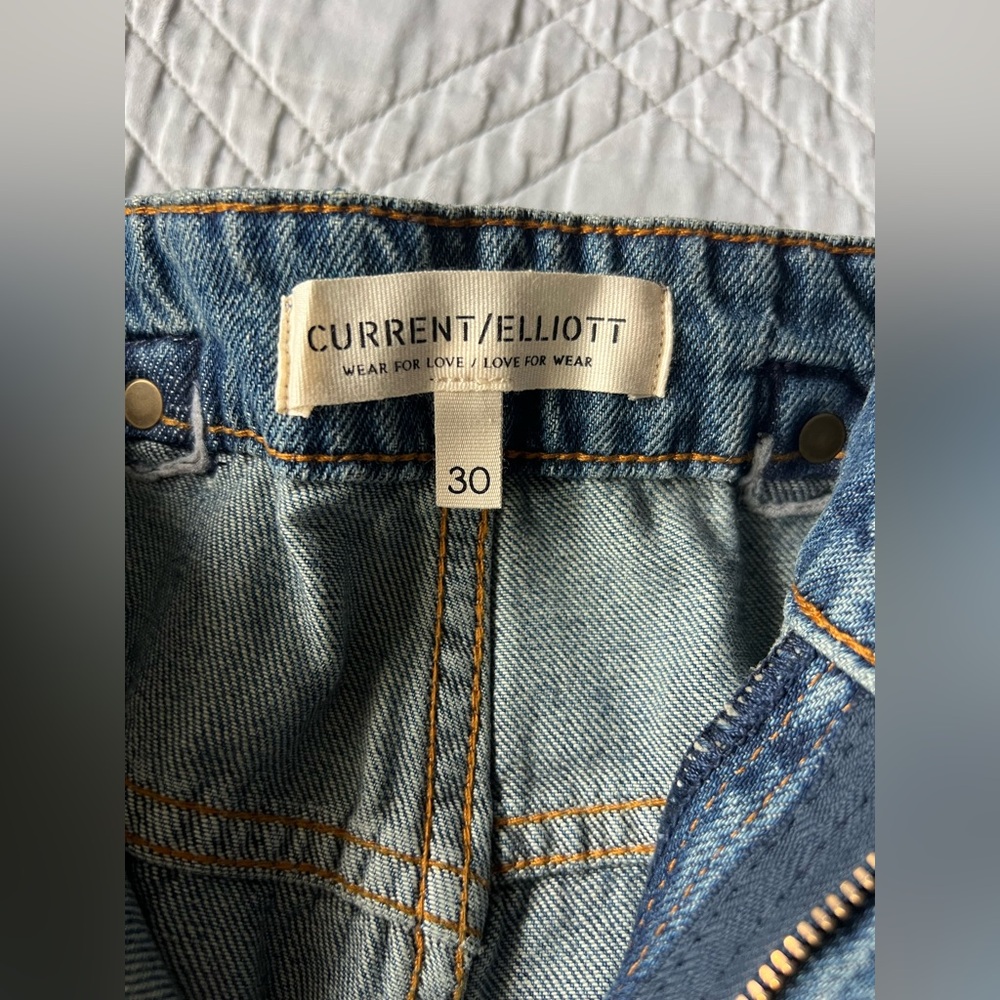 💙 Current/Elliott “The Postman” Wide Leg Jeans – Lancaster Wash Size 30 | NWT - Picture 9 of 13